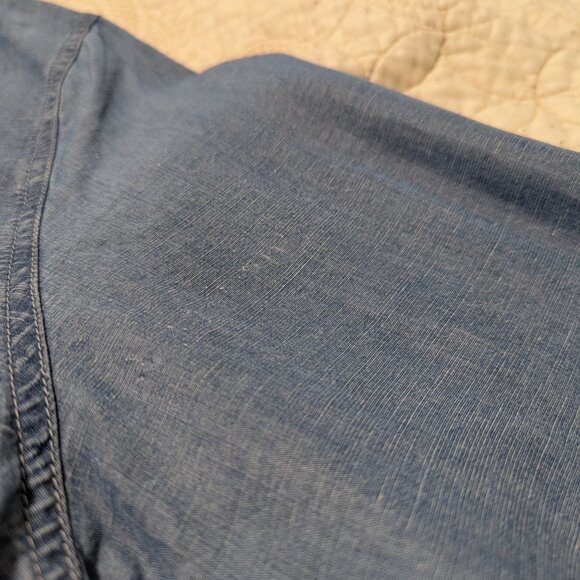 Tru Sports Women's Blouse Sz. 46 Blue Chambray - Picture 6 of 15